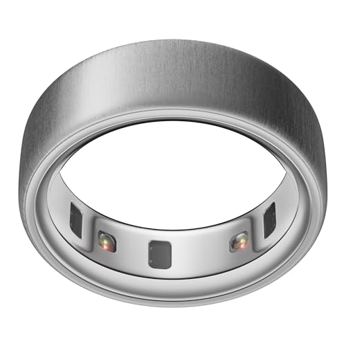 Oura Ring 第4世代 – ブラッシュドシルバー – サイズ9 – スマートリング|まずはサイズ確認:専用サイズキット対応|睡眠・心拍・フィットネスを計測|最長8日間バッテリー持続 画像1