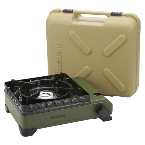 イワタニ Iwatani 岩谷 カセットコンロ カセットフー タフまる ケース付き キャンプ アウトドア BBQコンロ 停電対策 オリーブ 日本製 CB-ODX-1-OL 1枚目 画像