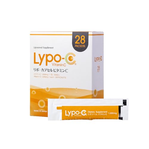 公式 Lypo-C リポカプセル ビタミンC 28包入 リポC リポソーム ビタミン [1包 ビタミンc 1000mg 国内製造] 液状 サプリ 個包装 1箱 甘味料 着色料 香料 防腐剤 不使用 画像1