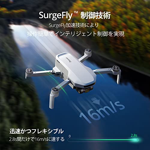 Potensic ATOM SE ドローン カメラ付き 4K動画 GPS搭載 EIS手ブレ補正 飛行時間62分 伝送距離4KM迄 折りたたみ式 軽量 ブラシレスモーター フライモアコンボ 誕生日プレゼント 12ヶ月保証付き バッテリー2個 中間 画像