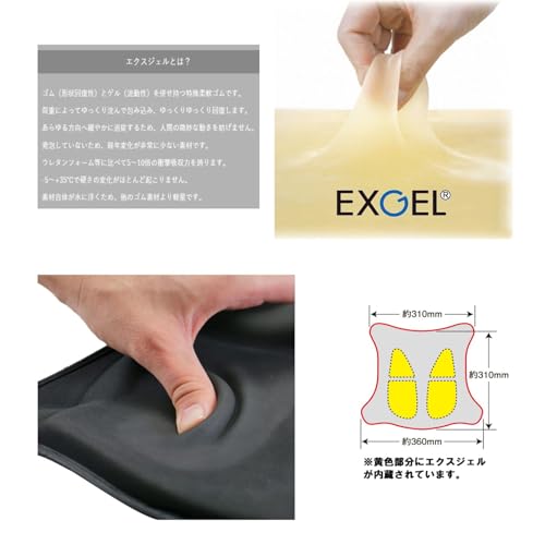 エフェックス(EFFEX)Amazon限定 GEL-ZAB R(ゲルザブR) メッシュシートカバーセット エクスジェル (EXGEL) 体圧分散 メッシュ素材 汎用 ユニバーサル (310/360x310mm) かぶせるタイプ EHZ3136AMZ 中間 画像