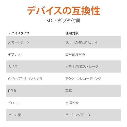 Amazonベーシック 256GB microSDXCカード (アダプター付き) 読み取り速度最大200MB/秒 1個入り 中間 画像