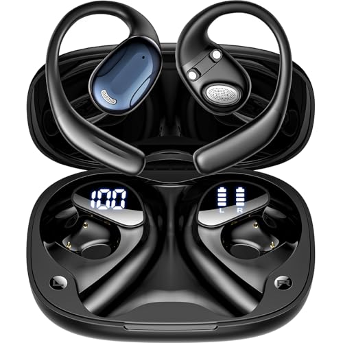 イヤホン bluetooth ワイヤレスイヤホン 「2025超進化・聴覚の新次元へ」 Bluetooth 5.4 自動ペアリング 業界最速の即時接続 オープンイヤー 最大100時間再生 Type-C急速充電 空気伝導 耳塞がず快適 8.8g超軽量 マイク内蔵 通勤/運動（ブラック） 画像1