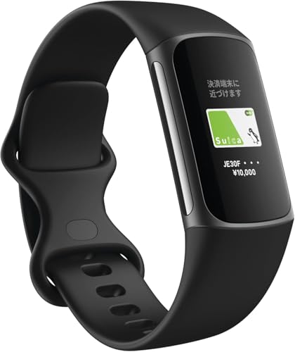 Fitbit Charge 5 ブラック-グラファイト日本正規品 メーカー保証1年 最大7日間のバッテリー Suica対応 GPS搭載 健康指標ダッシュボード 心拍計測と睡眠スコア 活動量計 1枚目 画像