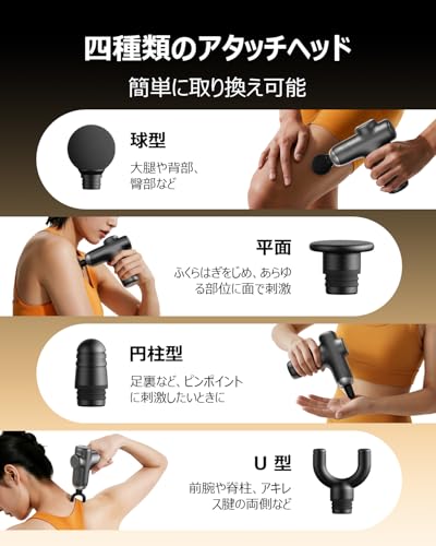 筋膜リリースガン Aobbowハンディガン (2025最新·小型軽量筋膜ガン) AI自適応モード付き きんまくリリース電動ガン 筋膜リリース 5段階振動強力振動 静音 超軽量 最速4000回/分 6時間連続使用 Type-C急速充電 ミニ 大容量 携帯便利 誕生日プレゼント最適 お祝い 女性 男性 クリスマス 新年お祝い 日本語取扱説明書付き 灰 中間 画像