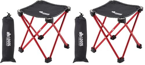 ロゴス アウトドアチェア 7075キュービックチェア 73175001 軽量 ポリエステル レッド ジュラルミン 耐荷重120kg アウトドア 折り畳み キャンプ 椅子 (× 2) 画像1