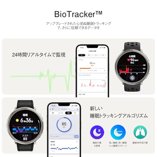 Amazfit Active 2 44mm スマートウォッチ 2000nit高輝度 GPS内蔵 オフラインマップ AIによる音声操作と睡眠/運動管理 心拍 睡眠 健康管理 160+スポーツモード ナビゲーション ルートインポート 10日間バッテリー持続 丸型(ブラックシリコン) 中間 画像