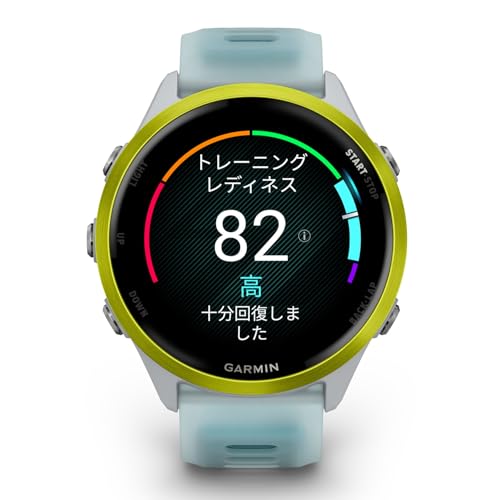 GARMIN(ガーミン) GPSランニングウォッチ Forerunner 570 47mm White/Amp Yellow 【ロングバッテリー/超軽量/高精度GPS/色鮮やかなAMOLEDタッチディスプレイ/スピーカー&マイク内蔵/ボイスコントロール/睡眠スコア・Body Battery計測/Music保存機能 有・無/Android/iOS対応/Suica機能搭載/防水/日本正規品】 中間 画像