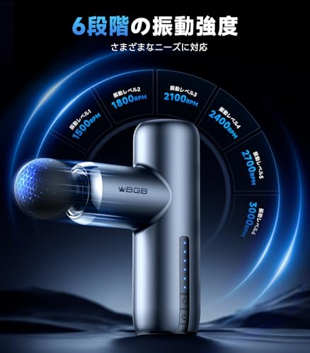 筋膜リリースガン 【実力派トレ一ナ一監修】ハンディガン きんまくリリース電動ガン 業界最小型 超軽量320g 6段階超強力振動 8mm深層振幅 静音 Type-C急速充電 最大12時間連続使用 ミニサイズで携帯に便利 プレゼント最適 アタッチメント4種付属 収納ポーチ&日本語取扱説明書付き 黒 最後 画像