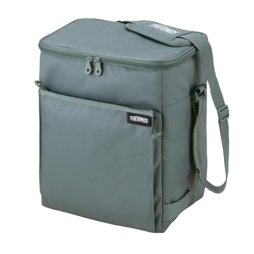 【Amazon.co.jp 限定】サーモス ソフトクーラー 15L グレー 保冷バッグ 5層断熱構造 折りたためてコンパクト はっ水加工生地 ボックス型 大容量モデル RFD-0151 GY 1枚目 画像
