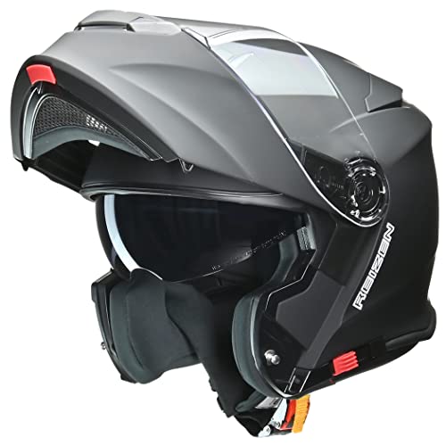リード工業(LEAD) バイク用 インナーシールド付き システムヘルメット REIZEN (レイゼン) マットブラック LLサイズ (61-62cm未満) 画像1
