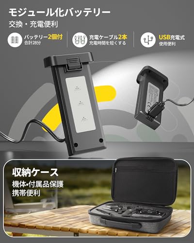 Holy Stone ドローン カメラ付き 100g未満 GPS搭載 申請不要 屋外 小型 1080Pカメラ 収納ケース付き バッテリー2個 28分飛行時間 自動帰還 フォローミーモード ウェイポイントモード 誕生日ギフト HS155 黒 中間 画像