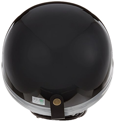 バイクパーツセンター(Bike Parts Center) ヘルメット ハーフ コルク半 三つボタン ブラック フリーサイズ (頭囲 57cm~60cm未満) 701009 中間 画像