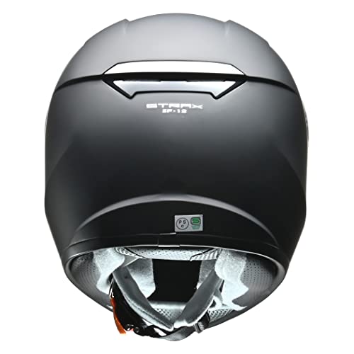 リード工業(LEAD) バイクヘルメット フルフェイス STRAX マットブラック Mサイズ(57-58cm未満) SF-12 中間 画像