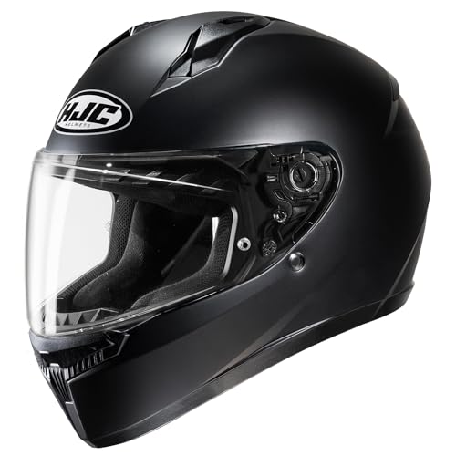 HJC HELMETS(エイチジェイシーヘルメット) バイク用 ヘルメット フルフェイス ベンチレーション 内装着脱 C10 ソリッド HJH232 SEMI FLAT BLACK L (58 - 59cm) 画像1
