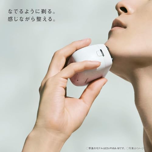 パナソニック ラムダッシュ パームインシェーバー メンズシェーバー コンパクト 石目調タイプ 5枚刃 マーブルブラック ES-PV6A-K 最後 画像