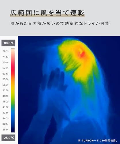 SALONIA サロニア スピーディーイオン ドライヤー 大風量 速乾 軽量 マイナスイオン ヘアドライヤー SL-013BK ブラック 中間 画像