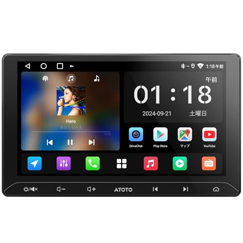 [10.1インチ] ATOTOZONE A5L Android 2DIN ディスプレイオーディオ、アンドロイドナビ、Wi-Fi/BT/USBテザリングに対応、カーステレオBluetooth、Android Auto&CarPlayワイヤレス・有線 、内蔵24B-EQ DSP、MirrorLink、FM/AM、USB/TF動画再生、GPS追跡&AI、2G+32G、ステアリング制御、バックカメラ連動 画像1