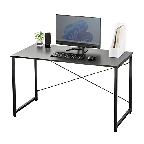 サンワダイレクト パソコンデスク 幅120×奥行60cm モニターアーム対応 机 PCデスク 組立簡単 ブラック 100-DESKF004BK3 1枚目 画像