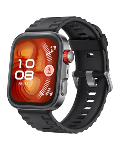 HUAWEI WATCH FIT 4 Pro スマートウォッチ 薄型軽量 ゴルフ機能 アウトドアに適した気圧計と測位システム 1.82インチ3000nitsディスプレイ サファイアガラス チタン合金ベゼル 10日間ロングバッテリー iOS/Android対応 ブラック 画像1