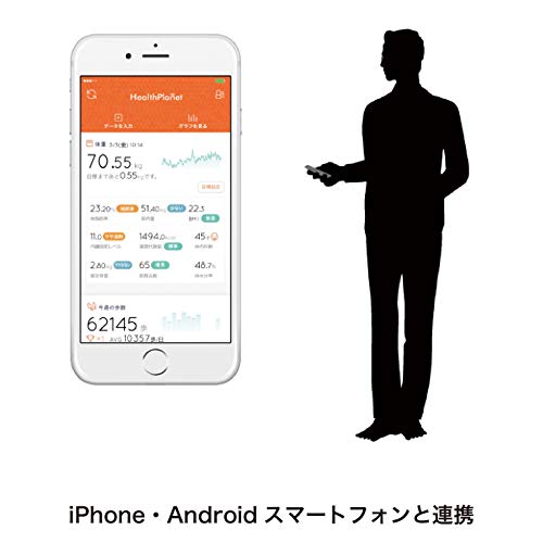 タニタ 歩数計 活動量計 シルバー AM-161 SV スマホ連動 最後 画像