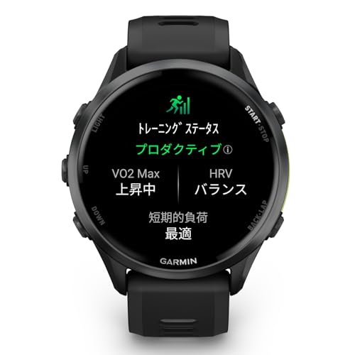 GARMIN(ガーミン) GPSランニングウォッチ Forerunner 970 Black 【地図/ロングバッテリー/軽量/高精度GPS/色鮮やかなAMOLEDディスプレイ/フラッシュライト/スピーカー&マイク内蔵/睡眠スコア・Body Battery/Music機能/Android/iOS対応/Suica機能搭載/防水/日本正規品】 中間 画像