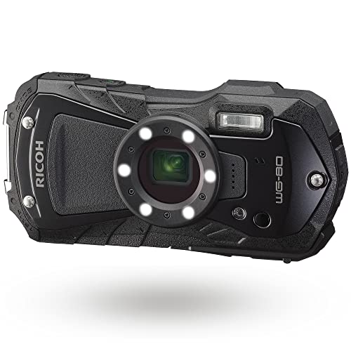 RICOH WG-80 BLACK リコー本格防水デジタルカメラ 14m防水 (連続2時間) 1.6m耐衝撃 防塵 -10℃耐寒 アウトドアで活躍するタフネスボディ CALSモード搭載で 現場記録など幅広いビジネスシーンで活躍3121 画像1