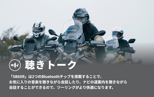 SYGN HOUSE(サインハウス) バイク用 ブルートゥース 無線 コミュニケーションシステム B+COM SB6XR (ビーコム SB6XR) ブラック シングルユニット 00082396 中間 画像