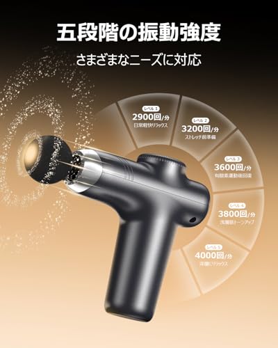 筋膜リリースガン Aobbowハンディガン (2025最新·小型軽量筋膜ガン) AI自適応モード付き きんまくリリース電動ガン 筋膜リリース 5段階振動強力振動 静音 超軽量 最速4000回/分 6時間連続使用 Type-C急速充電 ミニ 大容量 携帯便利 誕生日プレゼント最適 お祝い 女性 男性 クリスマス 新年お祝い 日本語取扱説明書付き 灰 最後 画像