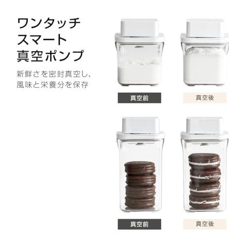VAKUEN ダイス 全自動食品シーラー機 真空ポンプ 真空パック機 自動真空シール操作 非真空保存の容器よりも最大5倍長く食品を新鮮に保存可能 (VACUUM SEALER) 中間 画像