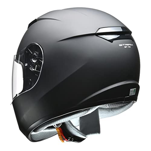 リード工業(LEAD) バイクヘルメット フルフェイス STRAX マットブラック Mサイズ(57-58cm未満) SF-12 中間 画像