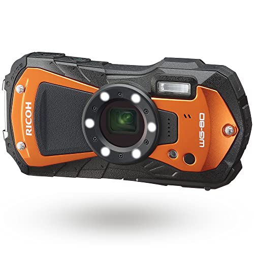 RICOH WG-80 ORANGE リコー本格防水デジタルカメラ 14m防水 (連続2時間) 1.6m耐衝撃 防塵 -10℃耐寒 アウトドアで活躍するタフネスボディ CALSモード搭載で 現場記録など幅広いビジネスシーンで活躍3126 画像1