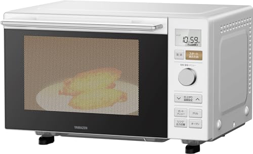 [山善] 電子レンジ オーブンレンジ 18L 一人暮らし 二人暮らし フラットテーブル トースト機能付き オーブン機能付き 自動メニュー18種類 簡単お手入れ グリル機能 ホワイト YRP-F181TV(W) 画像1
