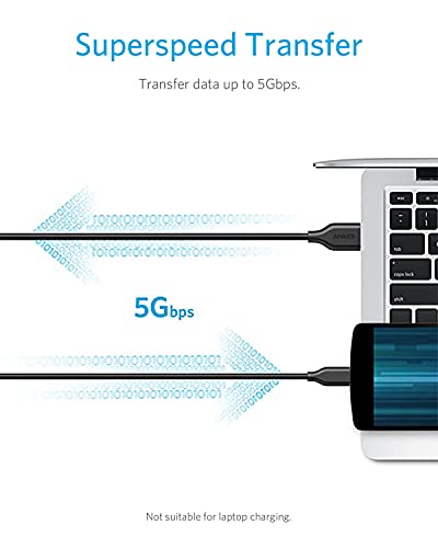 Anker USB Type C ケーブル PowerLine USB-C & USB-A 3.0 ケーブル iPhone 16 / 15 / Oculus link/Galaxy/iPad Pro/iPad Air/MacBook/MacBook Air/Xperia その他Android各種、USB-C機器対応 3.0m ブラック 中間 画像