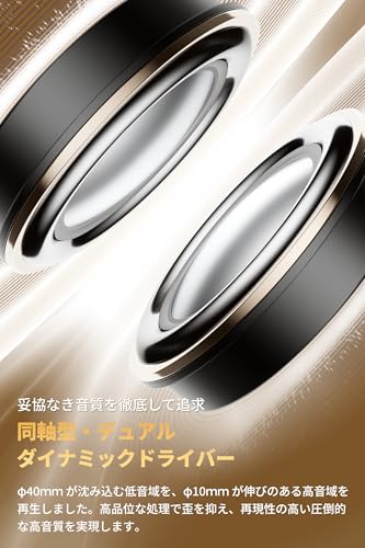 SOUNDPEATS Space Pro ワイヤレスヘッドホン LDAC/ハイレゾ対応 (ワイヤレス/有線) / アクティブノイズキャンセリング 最大47dB/ 40mm +10mmデュアルドライバー/ 最大151時間音楽再生/ マルチポイント対応/無線& USB-C & AUX有線接続 ヘッドホン 【VGP2025 SUMMER 金賞】 サウンドピーツ (ブラック) 中間 画像