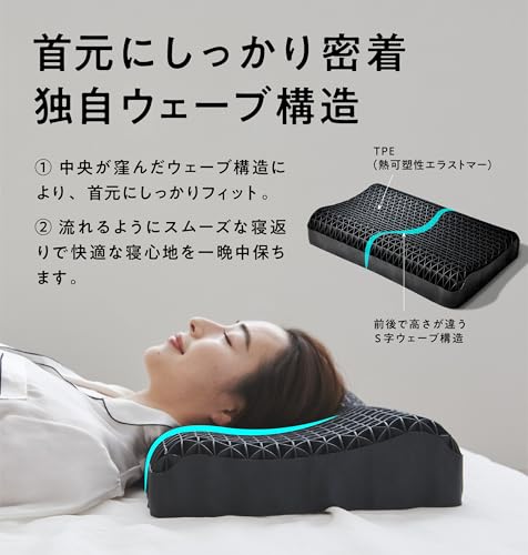 ヒツジのいらない枕 テンセル枕カバー付 まくら 低反発 高反発 丸洗いOK 安眠枕 寝返り 至極 中間 画像