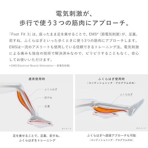 シックスパッド フットフィット/SIXPAD Foot Fit + 公式ショッパー (Foot Fit 3：ホワイト) 中間 画像
