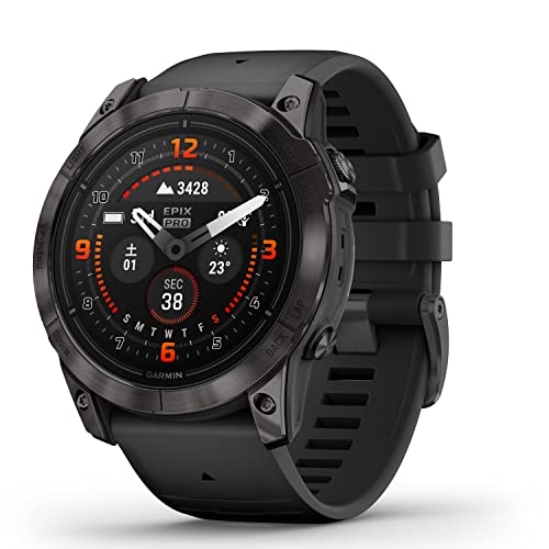 ガーミン(GARMIN) epix Pro 51mm Sapphire Ti Carbon Gray DLC/Black【日本正規品】心電図(ECG)アプリ対応モデル 画像1
