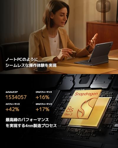 Xiaomi Pad 7 Pro 12G+512G ブルー 3.2K 144Hz高精細ディスプレイ 800nits Snapdragon 8s Gen 3 Xiaomi HyperOS 2搭載 AI機能 Google Gemini クアッドスピーカー Dolby Vision 8850mAhバッテリー 67W急速充電 エンターテインメント 作業 会議用 中間 画像