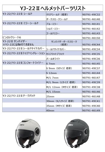 [ヤマハ発動機] バイクヘルメット オープンジェット YJ-22IIZENITH セミブラック Lサイズ 90791-2373L 中間 画像