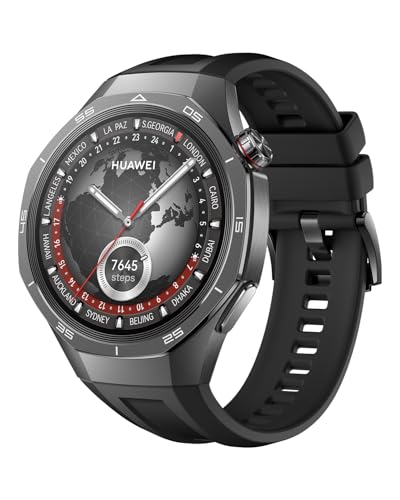 HUAWEI WATCH GT 5 Pro 46mm スマートウォッチ ゴルフナビ機能搭載 3Dコースマップ 心電図（ECG）高度なランニングサポート 睡眠時呼吸乱れ検知 等高線・オフラインマップ ルートナビGPXファイル対応 高硬度チタニウムとサファイアガラス 14日間バッテリー iOS/Android メーカ保証1年追加 ブラック 画像1