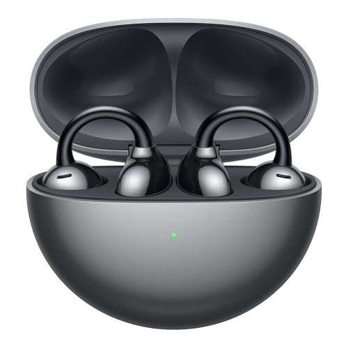 HUAWEI FreeClip ワイヤレスイヤホン Bluetooth オープンイヤー イヤーカフ型 3段階音量調整 耳を塞がないイヤホン 軽量約5.6g(本体) 音漏れ防止 マイク付き 通話ノイズリダクション 36時間再生 左右自動認識 IP54防塵防滴 ワイヤレス/急速充電 マルチポイント接続 ブラック 画像1
