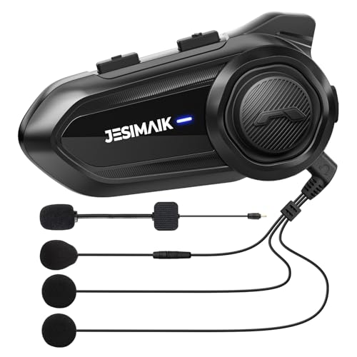 JESIMAIK バイク インカム R18Lite バイク用インカム 2人同時通話 6台接続 FMラジオ 音楽共有 4種音楽効果 25H連続使用 7mm耳に快適スピーカー HIFI音質 通信距離1500m Qualcommチップ 通信自動復帰 IP67防水防塵 日本語音声案内 5重ノイズキャンセリング ENC&DSP&CVC Siri対応 異なるインカム接続 Bluetooth 技適認証済み 1枚目 画像