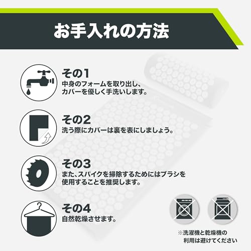 Prosource Fit (プロソースフィット) アキュプレッシャーマット&ピローセット プロ仕様 指圧 マッサージマット リラックス ストレス解消 グレー 中間 画像