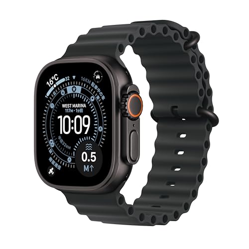 Apple Watch Ultra 3(GPS + Cellularモデル)- 49mmブラックチタニウムケースとブラックオーシャンバンド 1枚目 画像