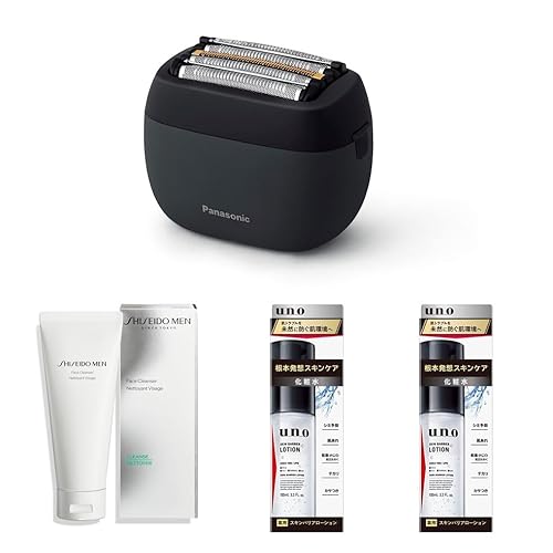 パナソニック(Panasonic) 【肌ケアセット】 ラムダッシュ パームインシェーバー コンパクト ベーシックタイプ 5枚刃 マットブラック ES-PV3A-K + 洗顔料 + 化粧水 + 乳液 画像1