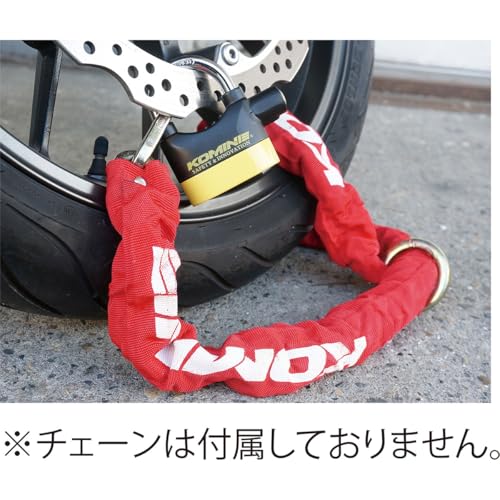 コミネ(KOMINE) バイク用 ピンタンブラー アラームパッドロック ブラック/イエロー LK-120 中間 画像
