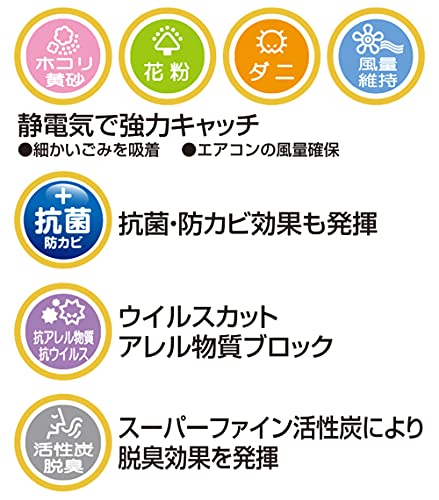 PIAA(ピア) 【Amazon.co.jp 限定】PIAA エアコンフィルター プロケア 【3層式】 高集塵 脱臭 抗菌 ウイルス花粉アレル物質ブロック 1個入 [ホンダ車用] ヴェゼル・フィット・フリード_他 PCP-H5 中間 画像