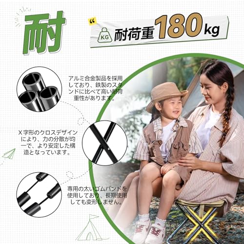 【2025新モデル】万博 折りたたみ椅子 約320g 軽量 小型 アルミ合金 折りたたみイス コンパクト 持ち運び 簡易椅子 ショルダー付き 携帯チェア キャンプ ハイキング 釣り(2 セット) 中間 画像
