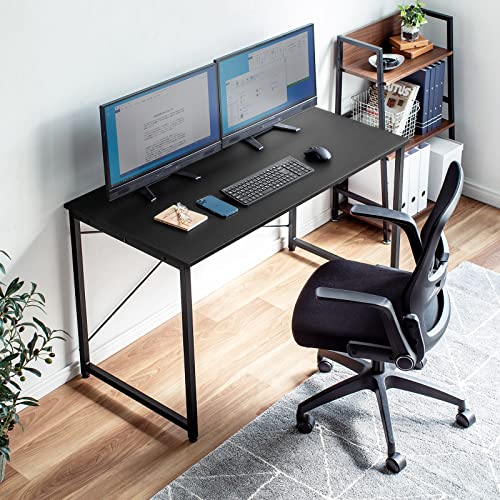 サンワダイレクト パソコンデスク 幅120×奥行60cm モニターアーム対応 机 PCデスク 組立簡単 ブラック 100-DESKF004BK3 最後 画像